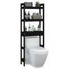 vidaXL Toilettenregal Schwarz 63x26x171 cm Massivholz Kiefer