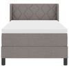 vidaXL Boxspringbett mit Matratze Taupe 190 x 90 cm Polyester