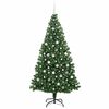 vidaXL K&uuml;nstlicher Weihnachtsbaum mit 300 LEDs mit St&auml;nder Gr&uuml;n 210 cm