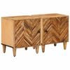 vidaXL Nachttisch 2 pcs Braun 40 x 33,5 x 46 cm Massivholz Mango