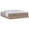 vidaXL Ottoman-Bett mit Matratzen Cappuccino 200x200cm Kunstleder