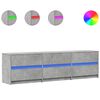 vidaXL TV-Schrank mit LED-Beleuchtung Betongrau 180x34x50 cm