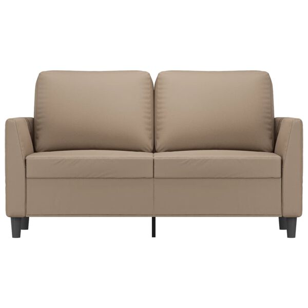 vidaXL 2-Sitzer-Sofa Cappuccino-Braun 120 cm Kunstleder