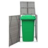 vidaXL M&uuml;lltonnenbox f&uuml;r 1 Tonne Anthrazit 76x78x120 cm Poly Rattan