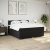 vidaXL Boxspringbett mit Matratze Schwarz 180x200 cm Stoff