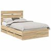 vidaXL Bettrahmen Sonoma-Eiche 120 x 190 cm Ingenieurs Holz