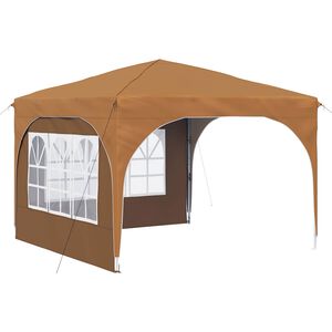 vidaXL Pop-up Partyzelt 290 x 290 x 245 cm Beige Oxford-Stoff