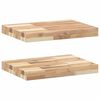 vidaXL Schweberegale 2 Stk. 60x30x4 cm Massivholz Akazie Unbehandelt