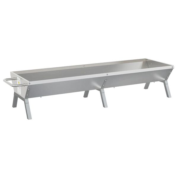vidaXL Grill Silbern 158x42x31 cm Edelstahl
