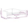 vidaXL Tagesbett Hellgrau 90x190 cm Samt