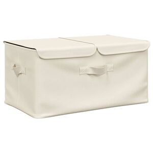 vidaXL Lagerboxen Vliesstoff 2 f&auml;cher Creme