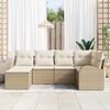 vidaXL Gartensofa-set 6 pcs Beige Poly-Rattan