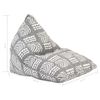 vidaXL Beanbag Grau Stoff Patchwork