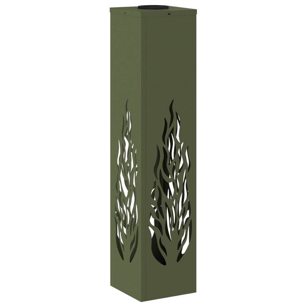 vidaXL Solar LED Weg Licht 2 pcs Olive Gr&uuml;n Kalt gewalzter Stahl