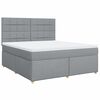 vidaXL Boxspringbett mit Matratze Hellgrau 180x200 cm Stoff