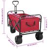 vidaXL Klapp-Handwagen Rot 89 x 63 x 96 cm Stahl und Oxford-Stoff