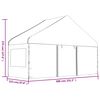 vidaXL Pavillon mit Dach Wei&szlig; 17,84x5,88x3,75 m Polyethylen