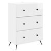 vidaXL Schubladenschrank Hochglanz Wei&szlig; 66 x 34,5 x 90 cm