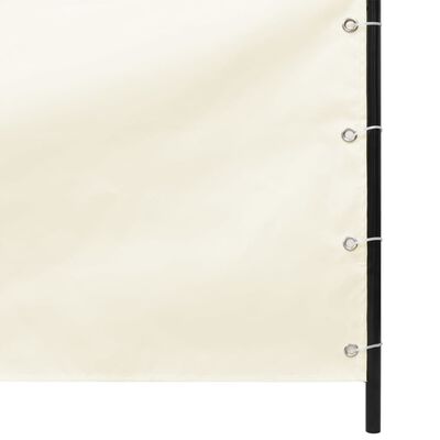 vidaXL Balkon-Sichtschutz Creme 100x240 cm Oxford-Gewebe