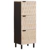 vidaXL Highboard mit T&uuml;r Wei&szlig;e gewaschene Oberfl&auml;che 40 x 33 x 110 cm