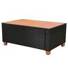 vidaXL 4-tlg. Garten-Lounge-Set mit Auflagen Poly Rattan Schwarz