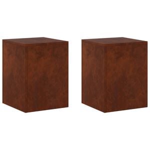 vidaXL Pflanzenst&auml;nder 2 pcs Rostoptik 30 x 30 x 40 cm Wetterfeststahl