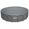 Bestway Poolabdeckung &Oslash;5,49 m Rund Polyester Grau