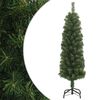 vidaXL K&uuml;nstlicher Weihnachtsbaum Schlank mit St&auml;nder Gr&uuml;n 120 cm PVC