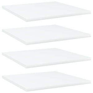 vidaXL B&uuml;cherregal-Bretter 4 Stk. Wei&szlig; 40x40x1,5 cm Holzwerkstoff
