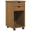 vidaXL Rollschrank 34 x 39 x 65,5 cm Massives Kiefernholz Honigbraun