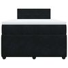 vidaXL Boxspringbett mit Matratze Schwarz 120x200 cm Samt