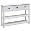 vidaXL Sideboard Antik-Wei&szlig; 108x30x76 cm Massivholz Paulownia