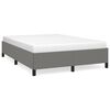 vidaXL Bettgestell ohne Matratze Dunkelgrau 137x190 cm Stoff