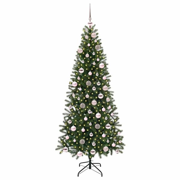 vidaXL Künstlicher Weihnachtsbaum mit 300 LEDs Grün 180 cm PE und PVC