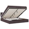 vidaXL Ottoman-Bett mit Matratze & LEDs Dunkelbraun 160x200 cm Stoff