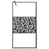 vidaXL Duschwand f&uuml;r Walk-In Dusche 100x195cm ESG Steindesign Schwarz