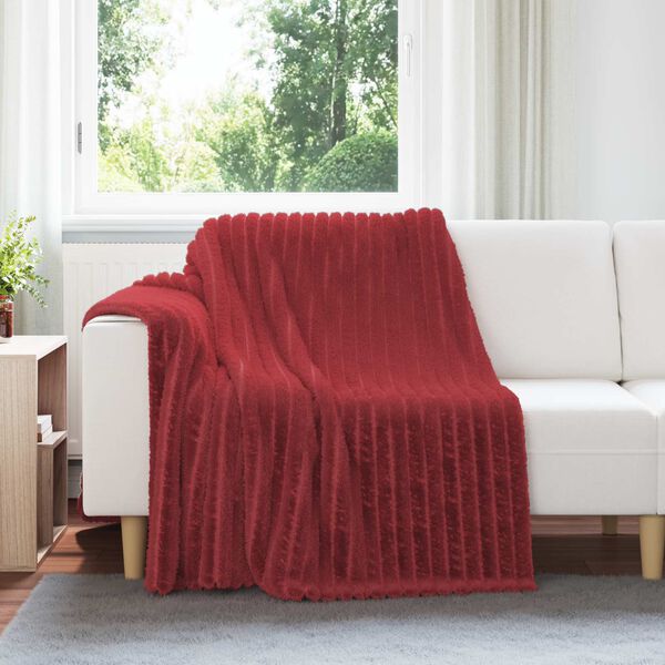 vidaXL Wohndecken 6 St&uuml;ck Bordeauxrot 200 x 150 cm Fleece