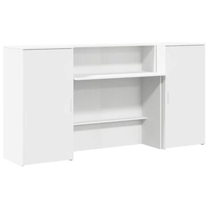 vidaXL Empfangstheke Wei&szlig; 200x50x103,5 cm Holzwerkstoff