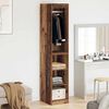 vidaXL Kleiderschrank mit Regal mit Speicher Altholz 41 x 48 x 102 cm