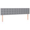 vidaXL Ottoman-Bett mit Matratzen Hellgrau 160x200 cm Stoff
