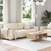 vidaXL Sofa 2 pcs Beige 220 x 80 x 84 cm Leinenmischgewebe