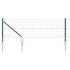 vidaXL Euro-Zaun mit Stacheln 25 x 0,6 m PVC-beschichteter Stahl Gr&uuml;n