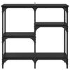 vidaXL Konsolentisch mit Regal Schwarz Eichen-Optik 80 x 29 x 75 cm