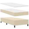 vidaXL Boxspringbett mit Matratze mit Kopfteil Creme 190 x 90 cm Stoff