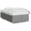 vidaXL Bettgestell ohne Matratze Hellgrau 120x200 cm Stoff