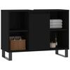 vidaXL Badschrank Schwarz 80x33x60 cm Holzwerkstoff