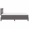 vidaXL Boxspringbett mit Matratze Grau 120 x 190 cm Kunstleder