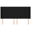 vidaXL Kopfteil mit Ohren Schwarz 163x16x118/128 cm Stoff