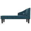 vidaXL Chaiselongue mit Nackenrolle Blau Samt