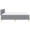 vidaXL Boxspringbett mit Matratze Hellgrau 180 x 200 cm Stoff